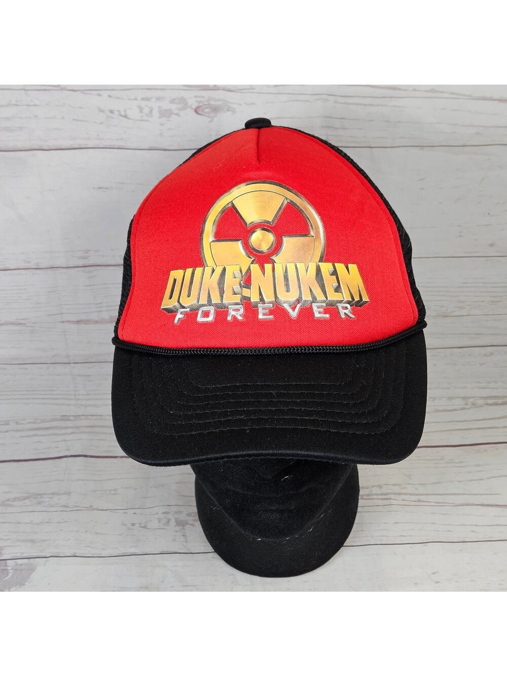 Duke Nukem Forever 2K Games Trucker Hat Men's Adjustable Red Black Gold Promo